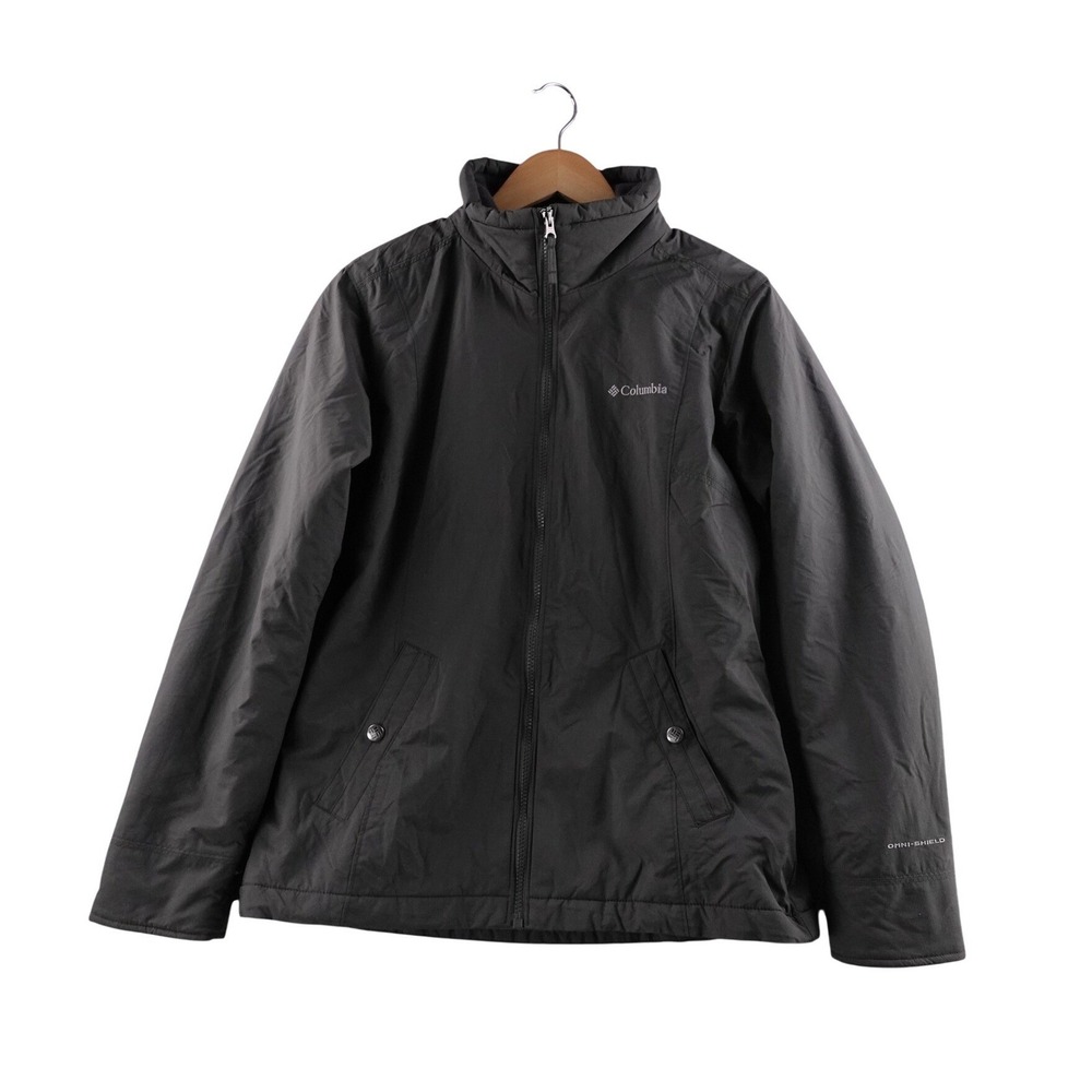 Columbia Omni Shield Women's Full Zip Jacket Dark Gray‎ Size M Camp Hike Outdoor
